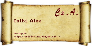 Csibi Alex névjegykártya