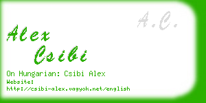 alex csibi business card